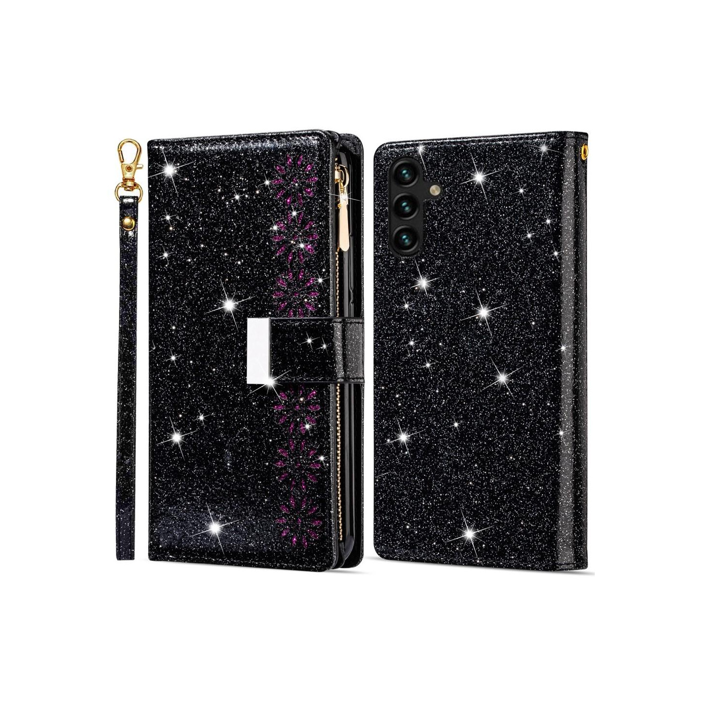 For Samsung Galaxy A26 5G Case Starry Sky Carving Leather Wallet Phone Cover