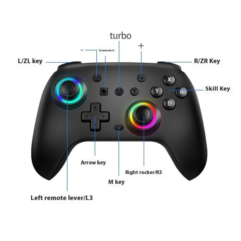 Yhteensopiva langattoman Nintendo Switch Pron Bluetooth-peliohjaimen kanssa