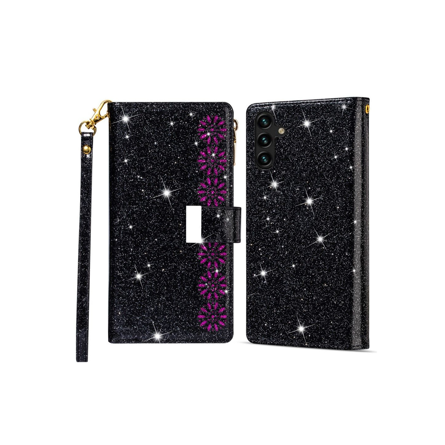 For Samsung Galaxy S25+ Case Starry Sky Carving Leather Wallet Phone Cover