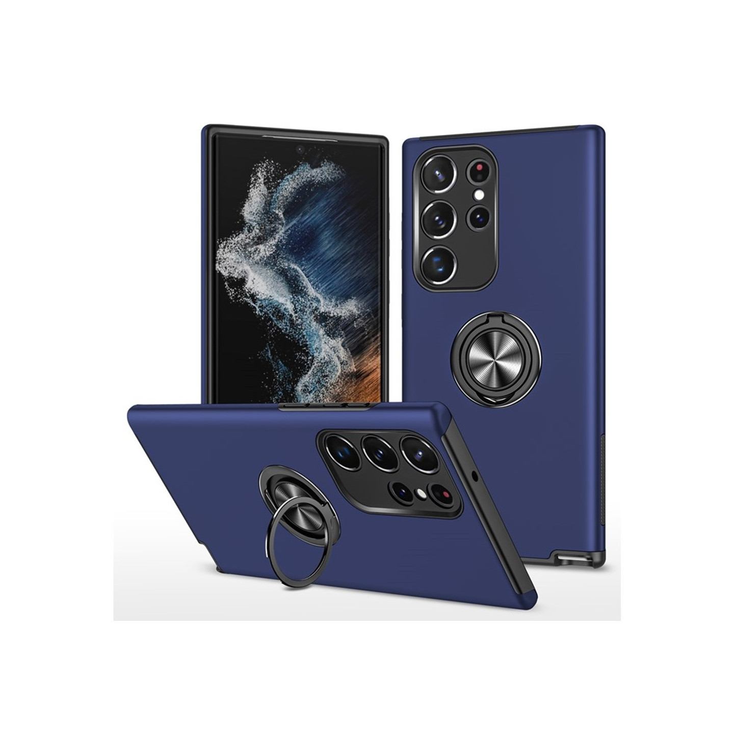 Samsung Galaxy S25 Ultra Finger Ring Kickstand Hybrid Case