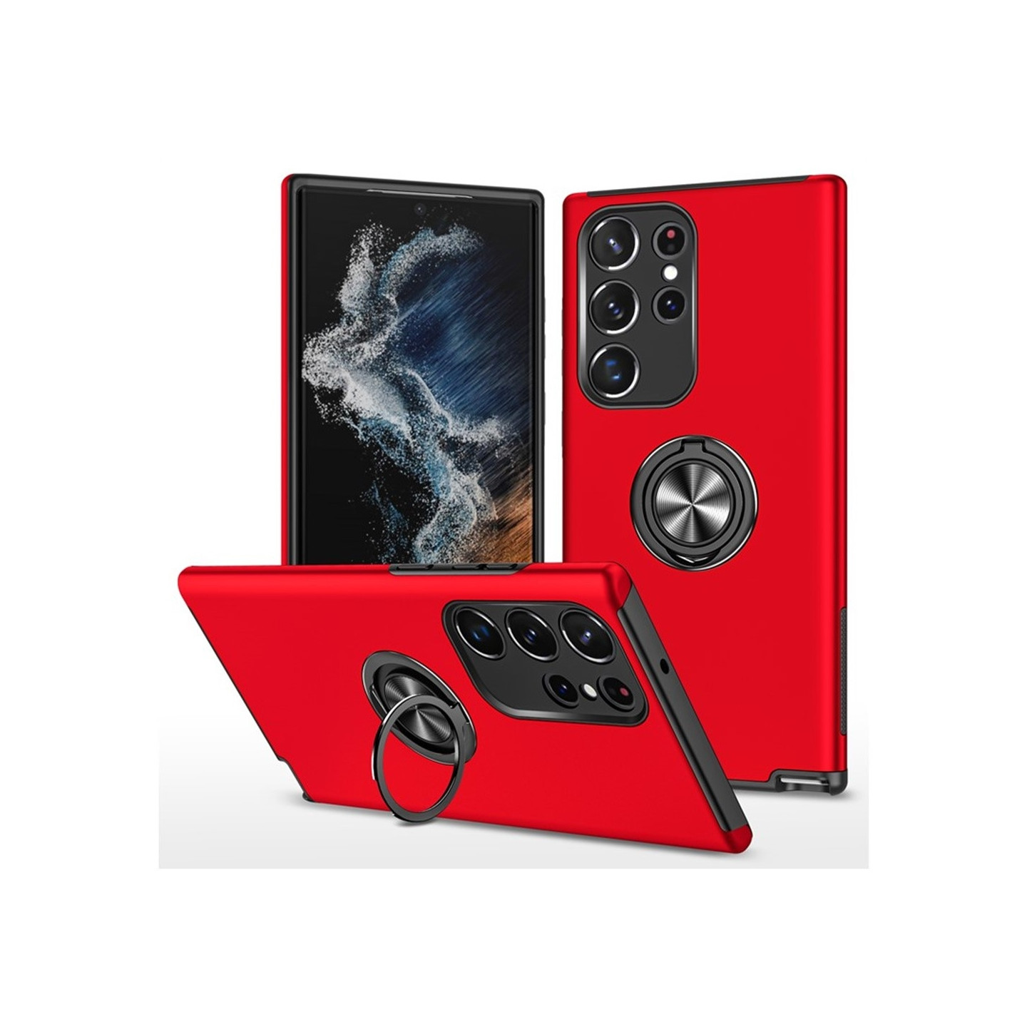 Til Samsung Galaxy S25 Ultra Hybrid Deksel Med Fingerring