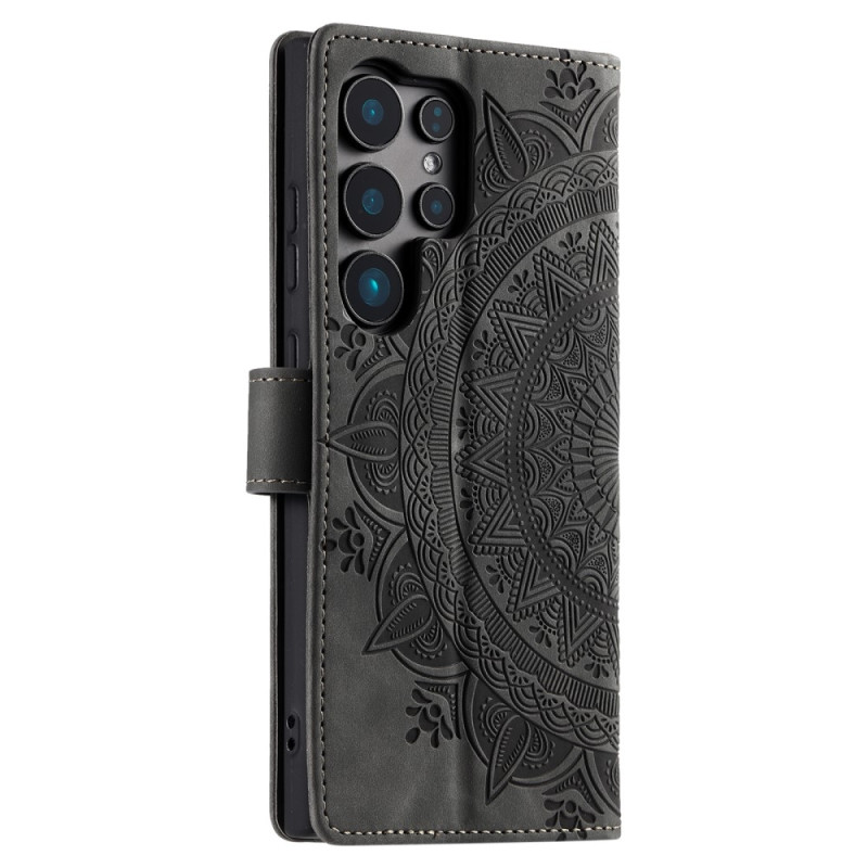 Til Samsung Galaxy S25 Ultra tegnebogscover Cover Shell Mandala Blomstermønster