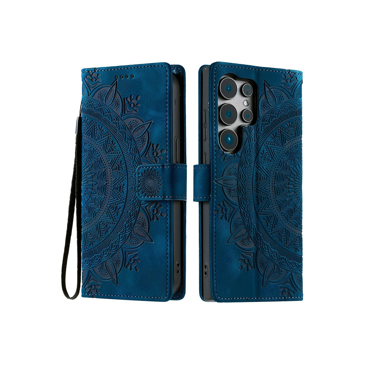 Til Samsung Galaxy S25 Ultra tegnebogscover Cover Shell Mandala Blomstermønster