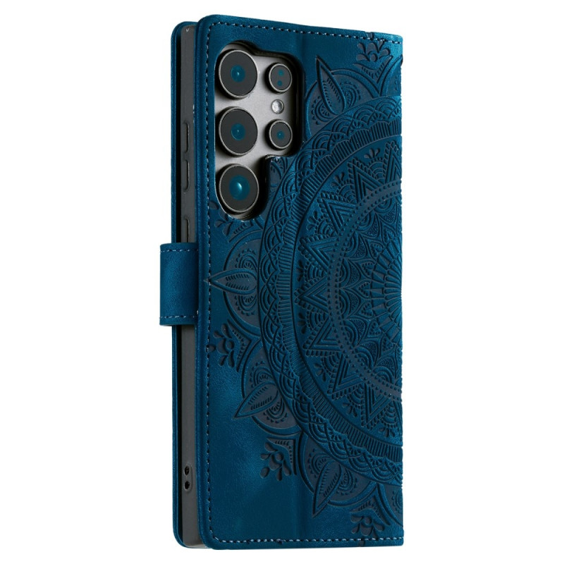 Til Samsung Galaxy S25 Ultra tegnebogscover Cover Shell Mandala Blomstermønster
