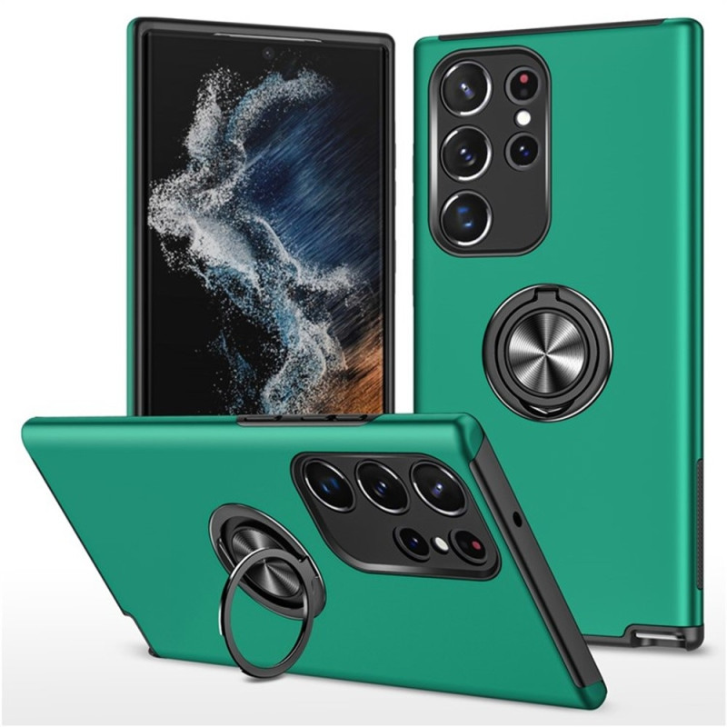 Till Samsung Galaxy S25 Ultra Hybrid skal med Finger Ring - Grön