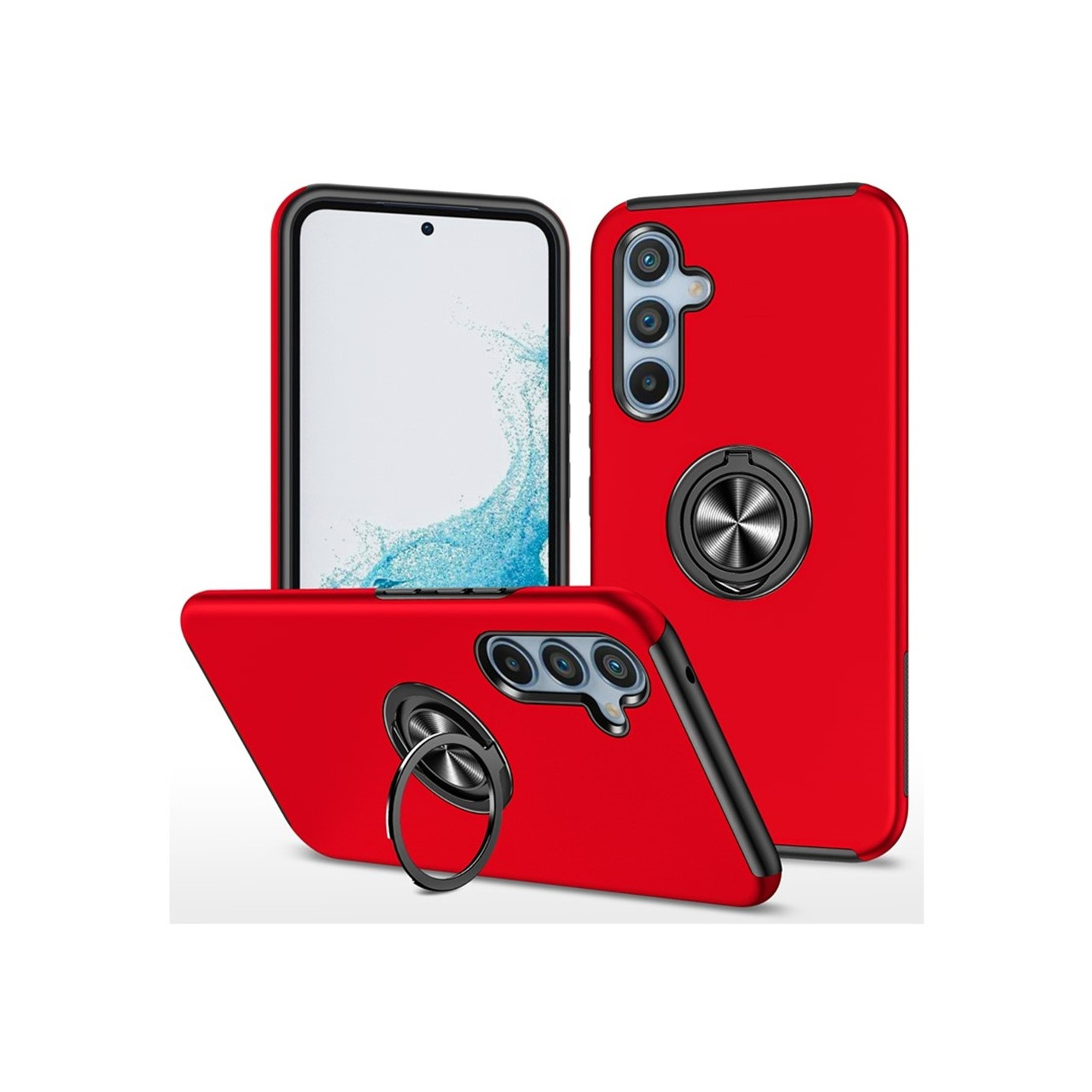 Samsung Galaxy S25 / S24 Hybrid Deksel Med Fingerring