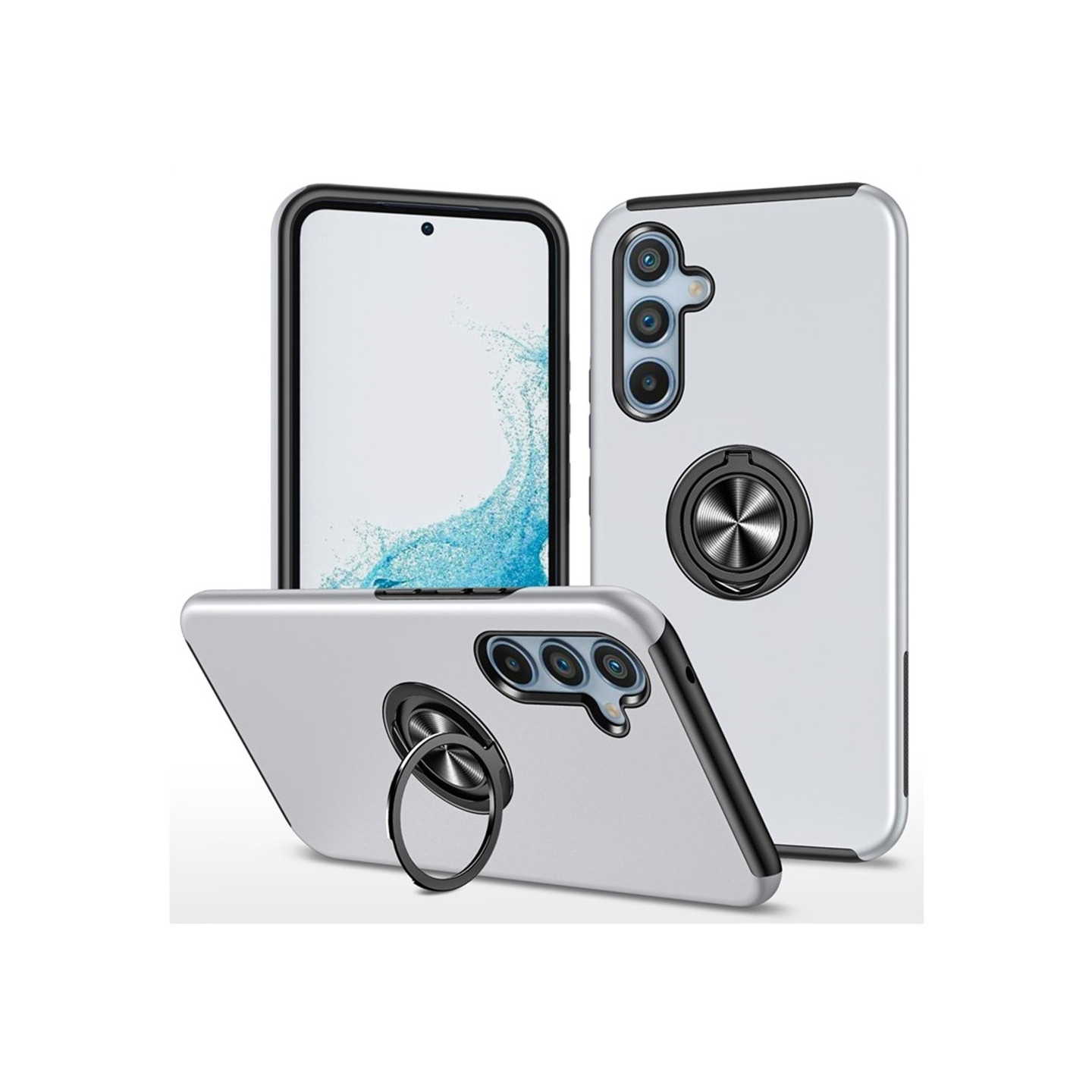 Samsung Galaxy S25 / S24 Fingerring Kickstand Hybrid Taske