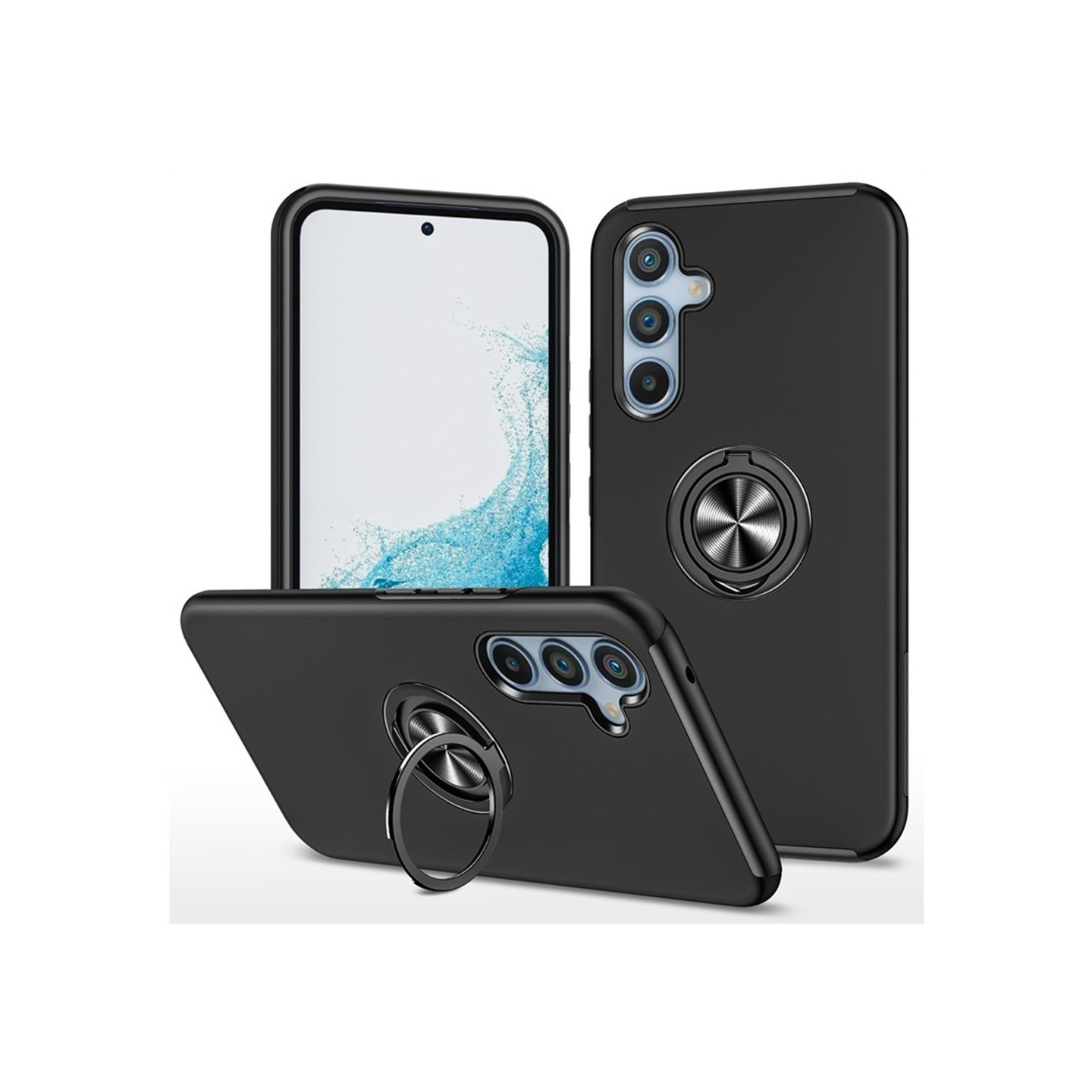 Samsung Galaxy S25 / S24 Hybrid Deksel Med Fingerring