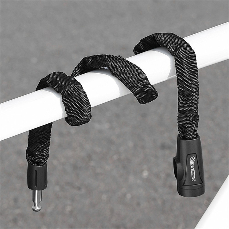 WEST BIKING Bicycle Electric Bike Moped Steel Lock Bicycle Lock Chain Lock 70cm Anti-Theft MTB