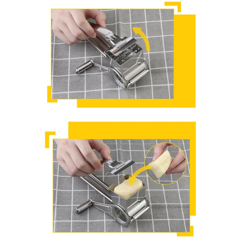 Handroterande Roterande Rivjärn Skivare Ostriv i rostfritt stål