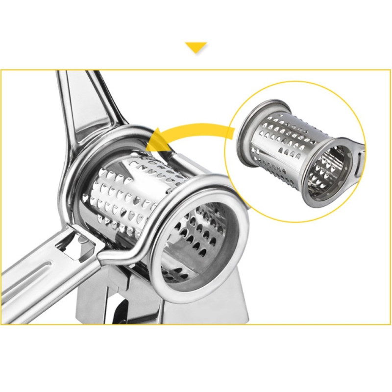 Håndroterende rivjern Slicer Ostehøvel i rustfritt stål