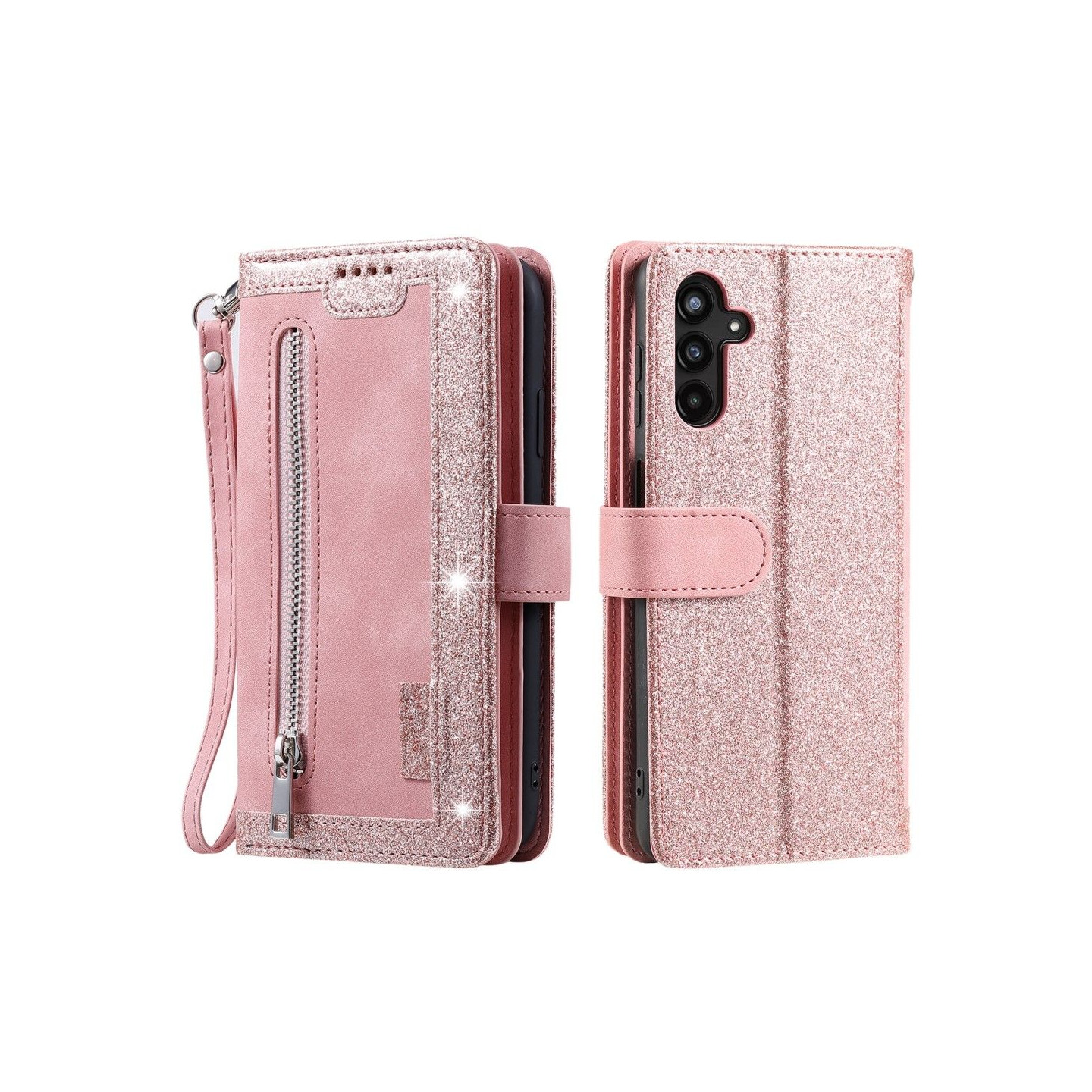 Til Samsung Galaxy S25+ 5G Deksel med Glidelås og 9 Kortspor