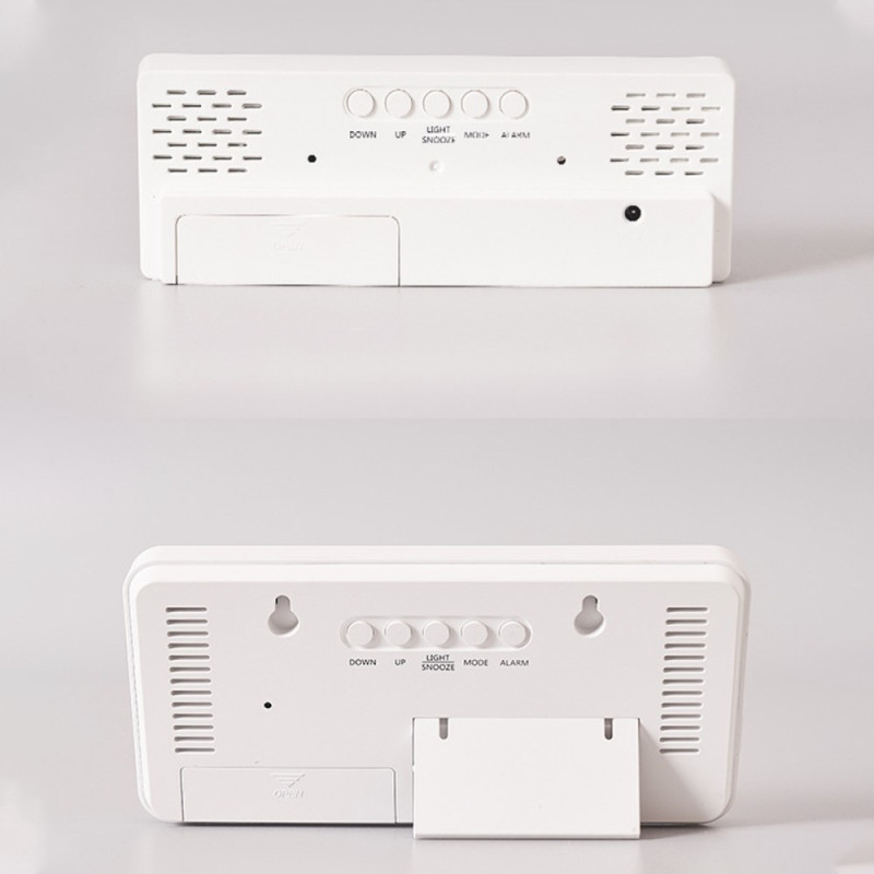 LED Clock Electronic Digital Alarm Colorful Desktop 12 / 24H - Style E