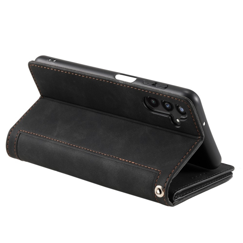 For Samsung Galaxy S25 5G Case Zipper Pocket PU Leather Phone Cover with 9 Card Slots