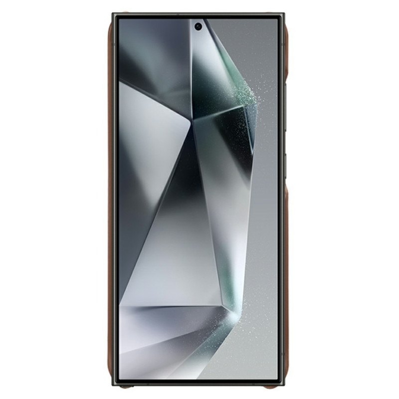 Samsung Galaxy S25 Ultra  KSQ Pu-Leather Coated Shell Hard Case