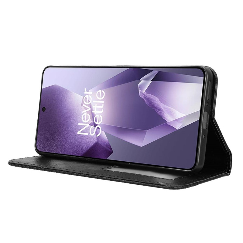 OnePlus 13R Case Wallet Suojakuorelle Puhelinkotelo Retro - Musta