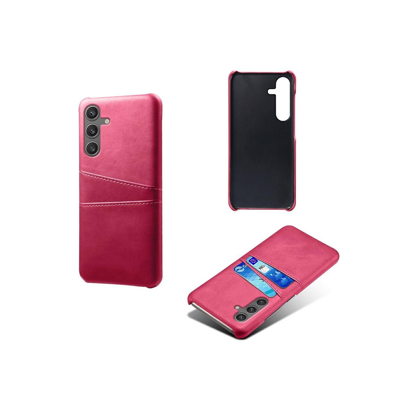 Til Samsung Galaxy S25 KSQ PU-læderbelagt skal hårdt etui