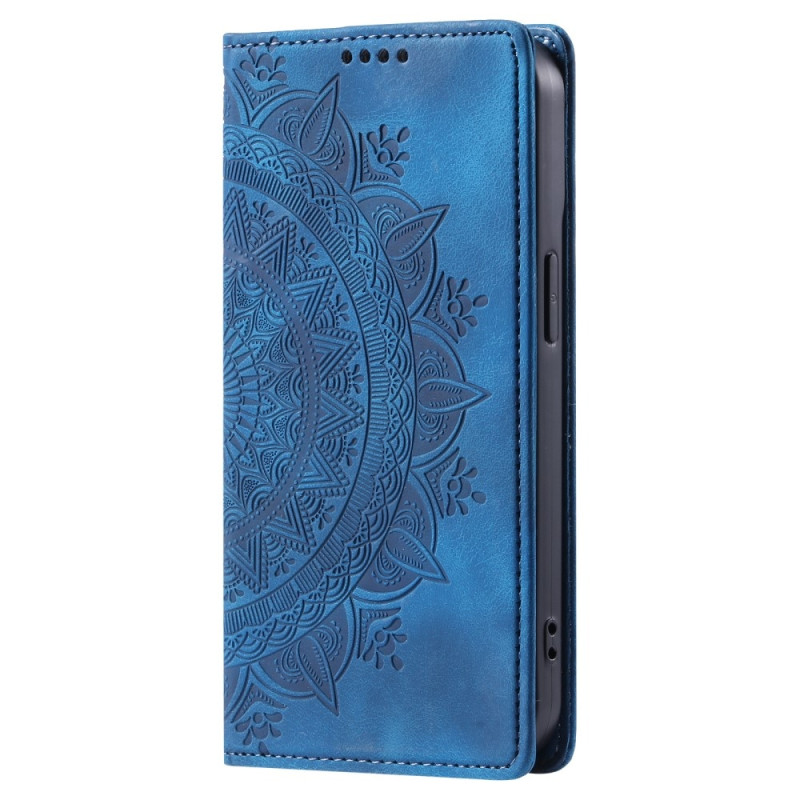 For Samsung Galaxy S25 Wallet Case Cover Shell Mandala Flower Pattern