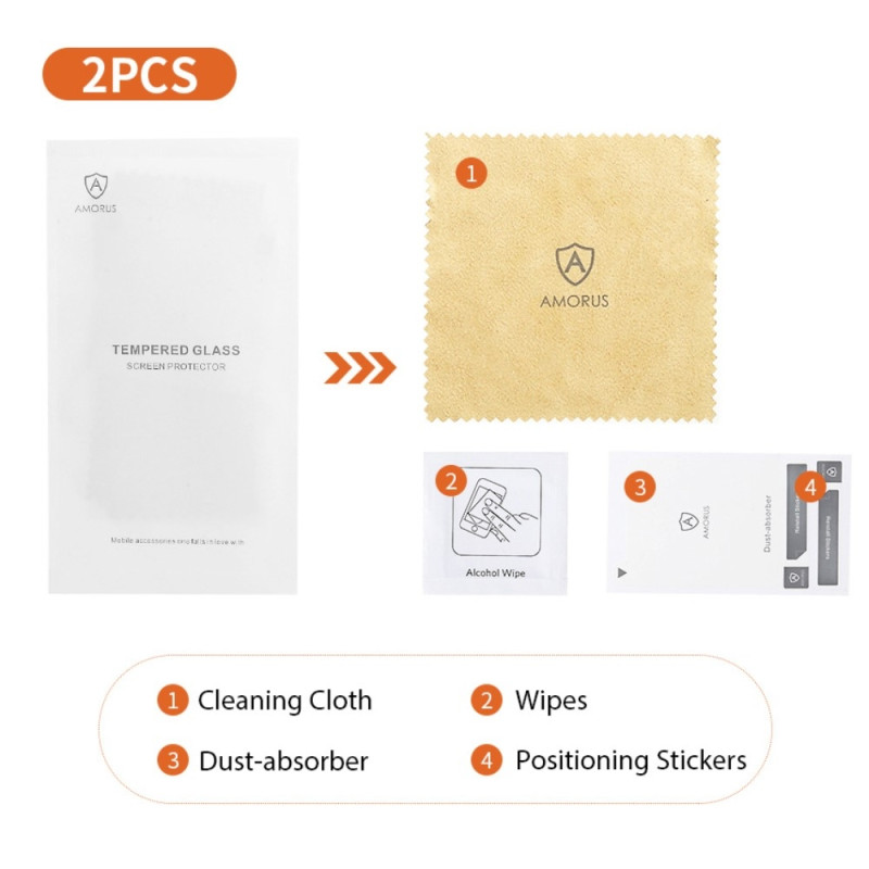 AMORUS till OnePlus 13R Härdat glas skärmskydd 2-Pack