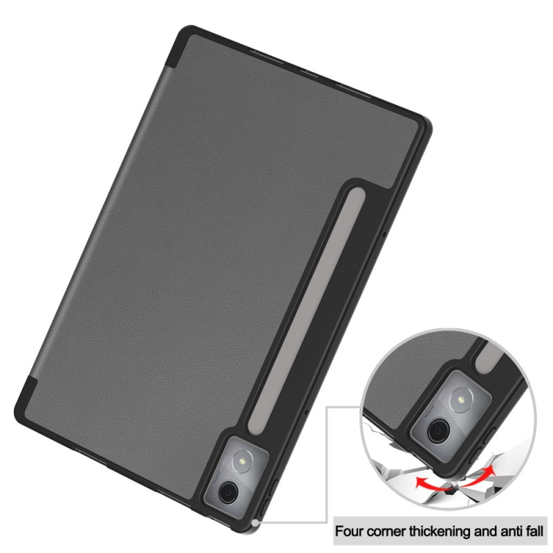 For Lenovo Idea Tab Pro Case Tri-Fold Stand Cover with Pen Holder - Grey