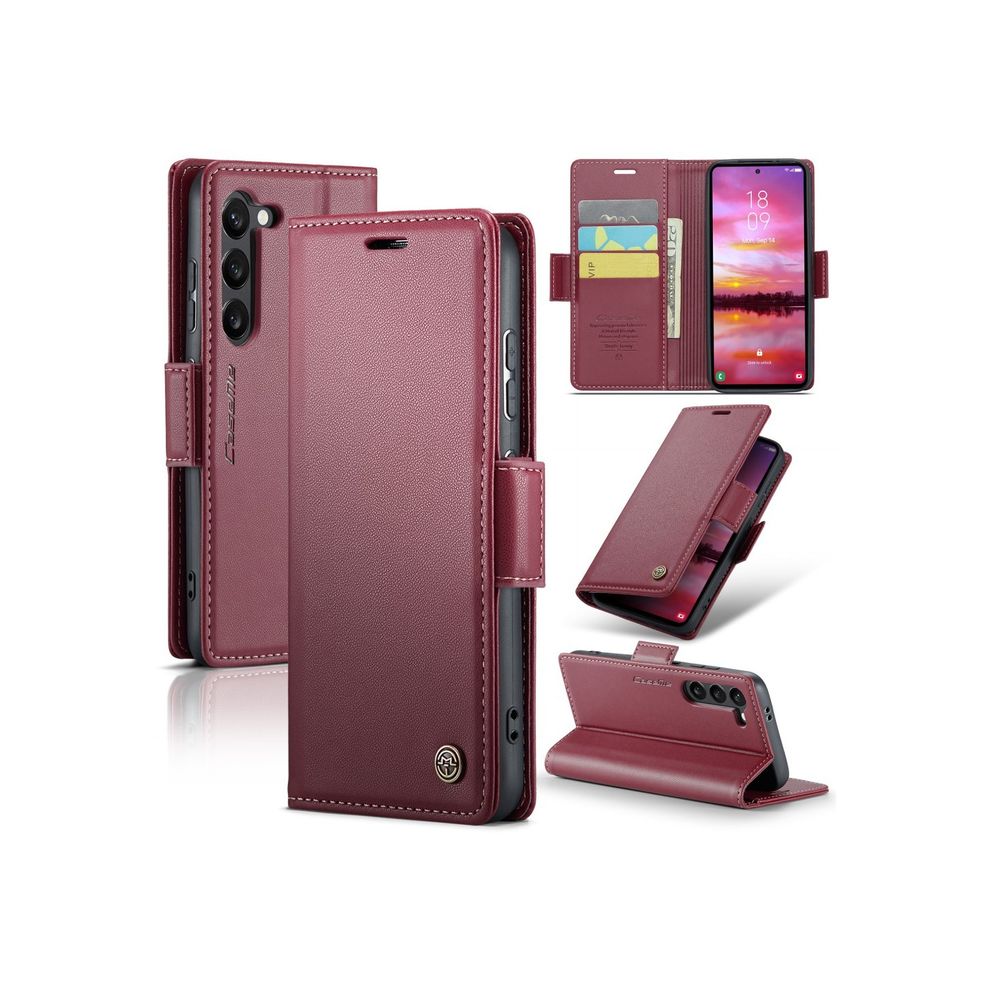 CASEME Retro Lompakkokotelo Samsung Galaxy S25