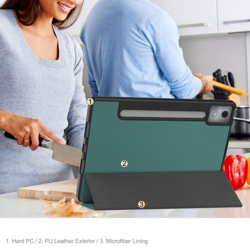 For Lenovo Idea Tab Pro Case Tri-Fold stativdeksel med penneholder