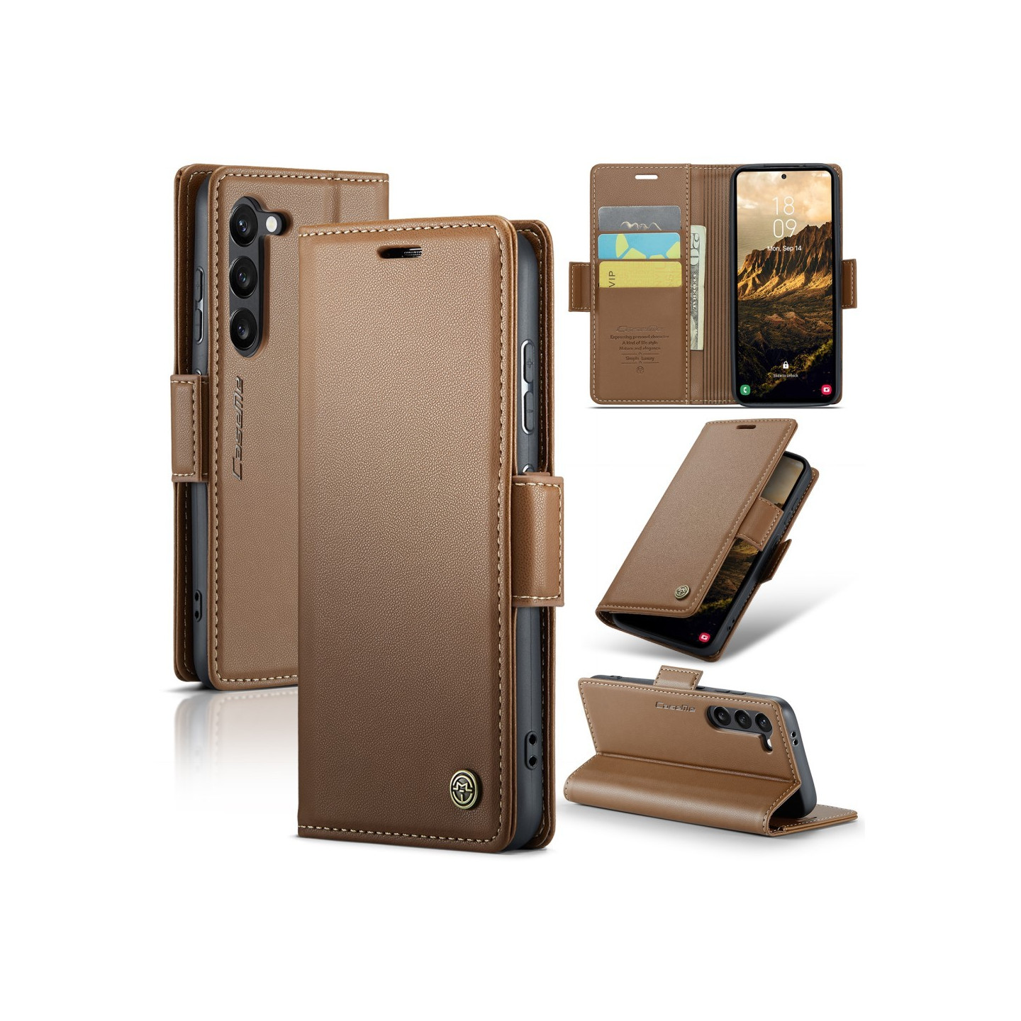 CASEME Retro Lompakkokotelo Samsung Galaxy S25