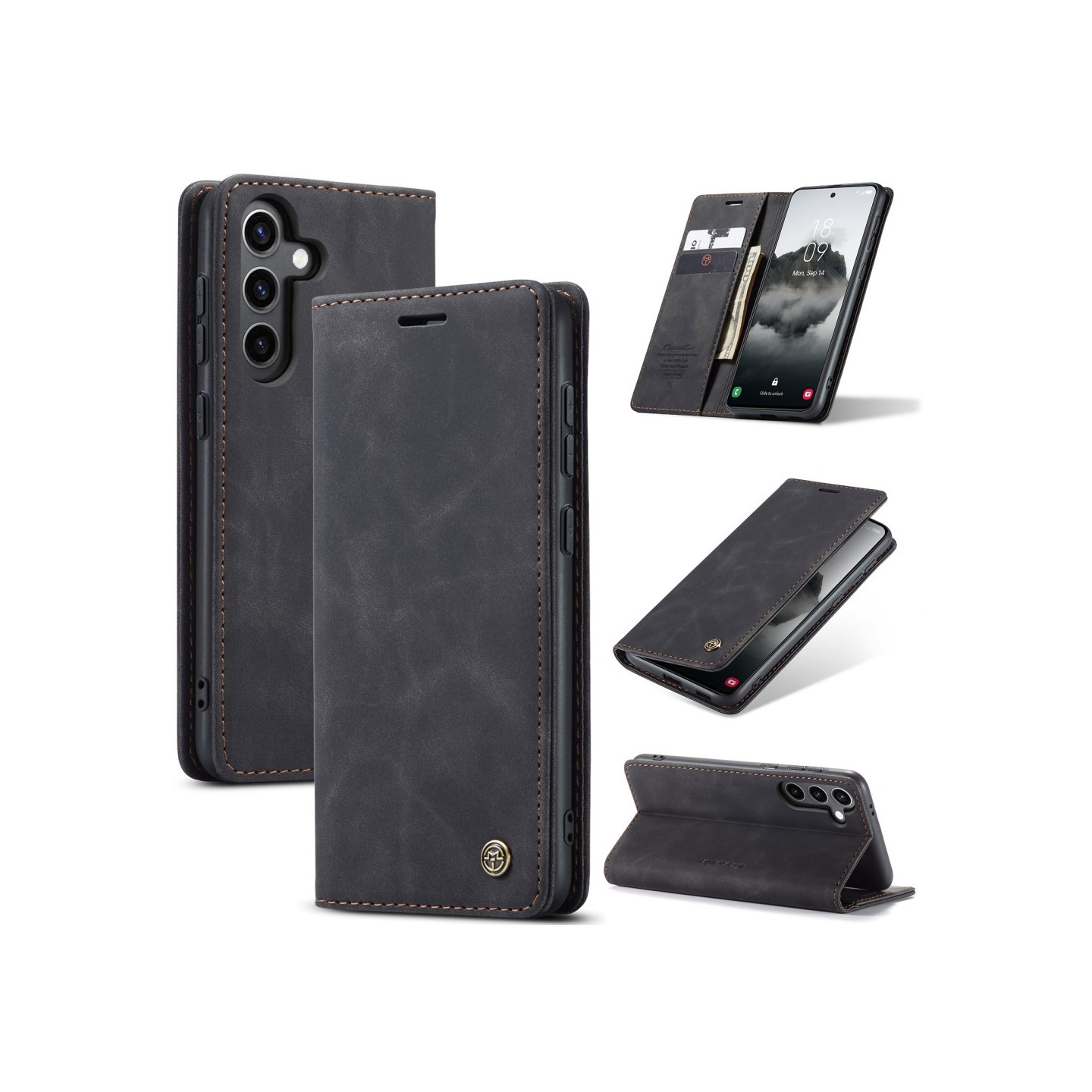 CASEME Retro Wallet Case for Samsung Galaxy S25+ (S25 Plus)