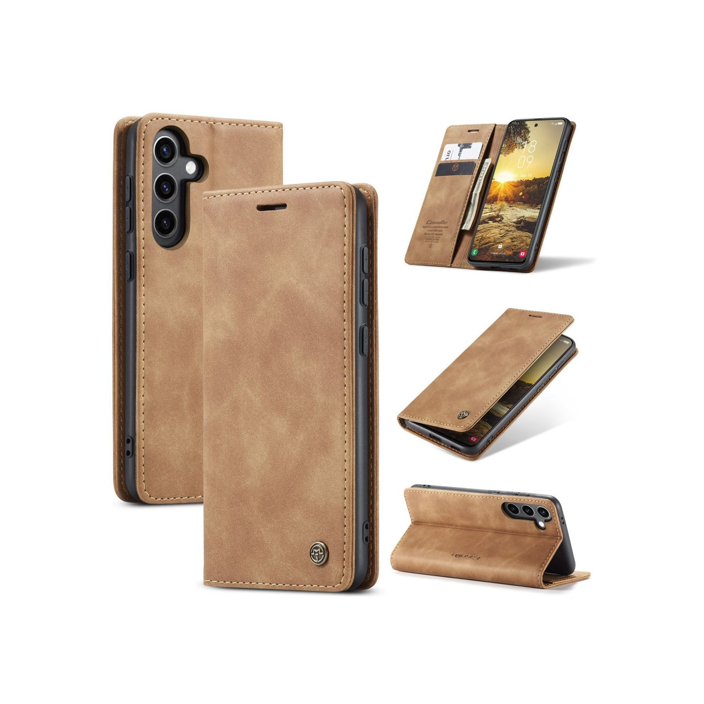 CASEME Retro Wallet Case for Samsung Galaxy S25+ (S25 Plus)
