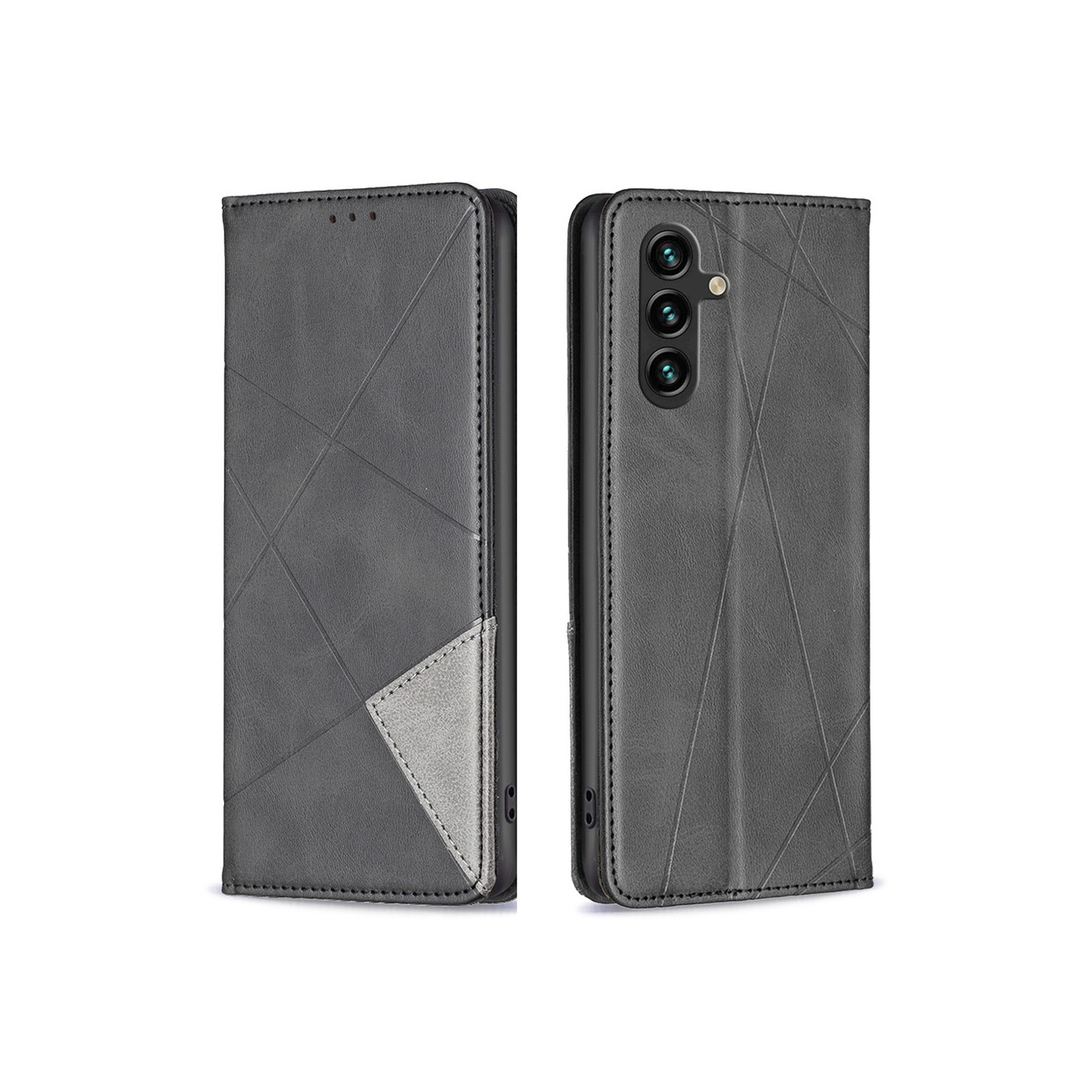 BINFEN COLOR För Samsung Galaxy A56 Stötsäkert Plånboksfodral – Svart