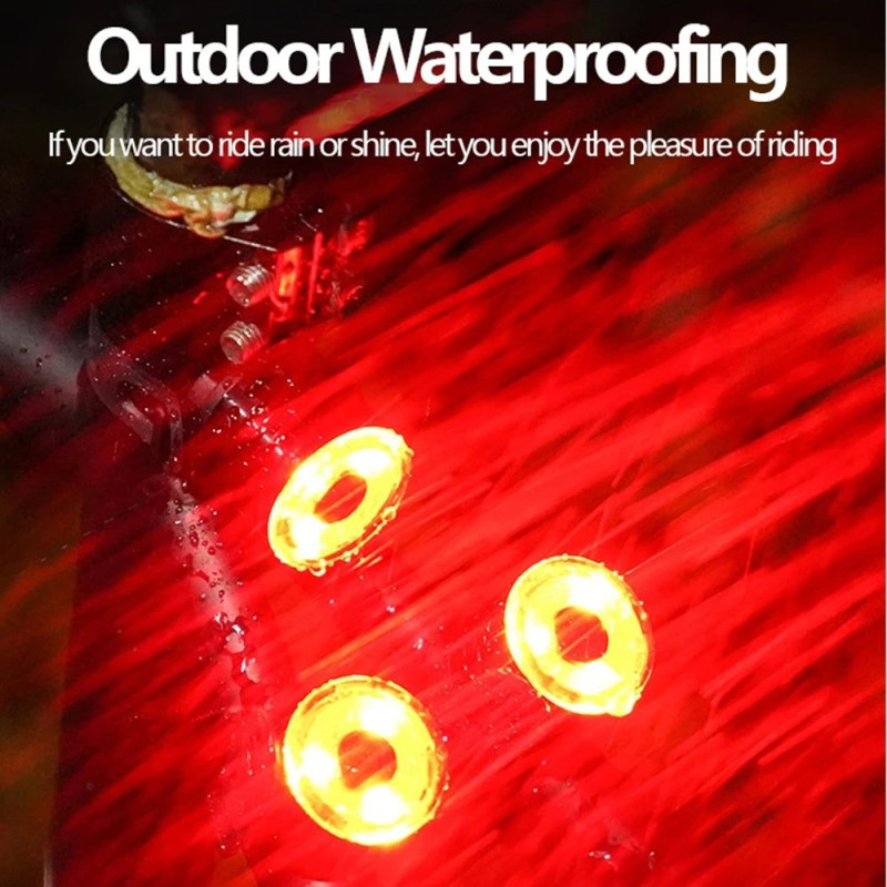 Cykel Belysning Ljus Cykelhjälm LED fram/bakljus Vattentät - Röd