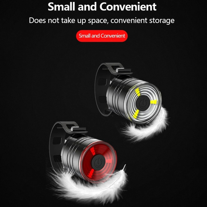 Cykel Belysning Ljus Cykelhjälm LED fram/bakljus Vattentät - Vit