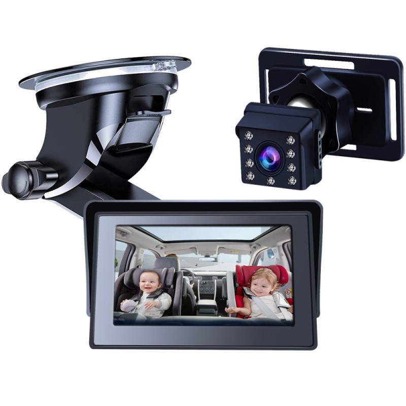 4.3" HD 1080P Car Monitor Camera for Rear Facing Baby Seat Wide Angle Infrared Camera