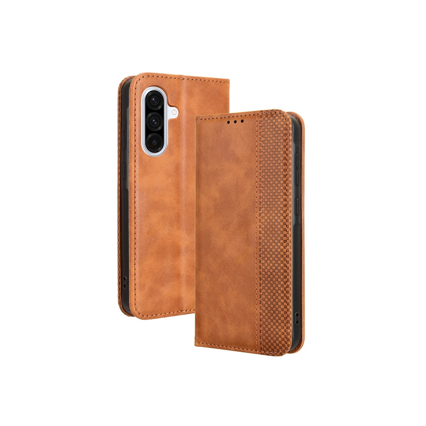 Wallet Stand Flip-telefonetui til Samsung Galaxy A56 5G - Brun