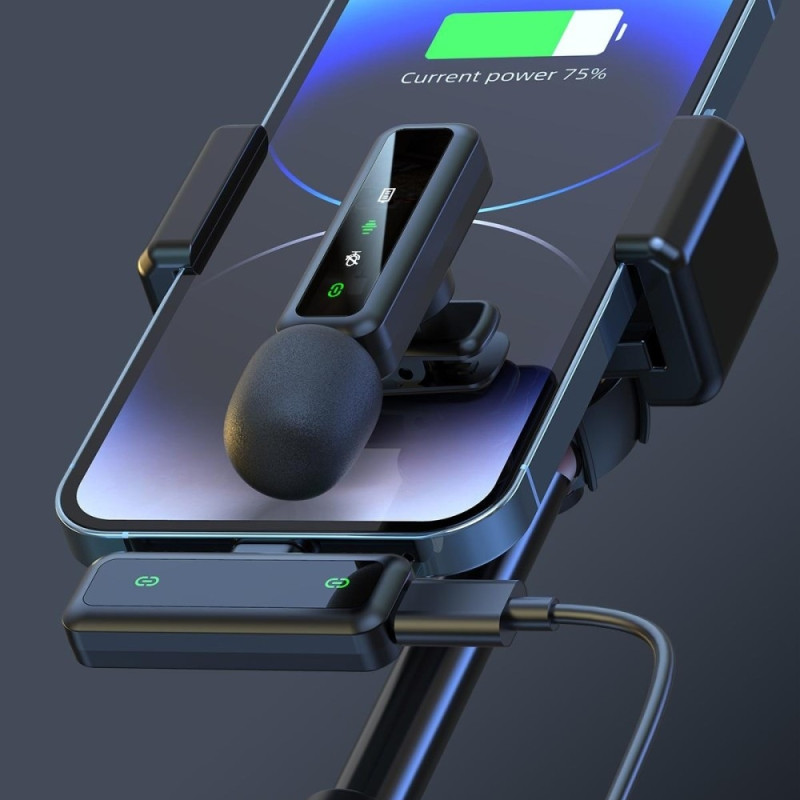 Langaton Lavalier-mikrofonin kohinanvaimennus 1 lähetin + 1 vastaanotin - USB-C-liitin