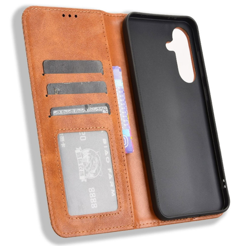 Wallet Stand Flip-telefonetui til Samsung Galaxy A56 5G - Brun