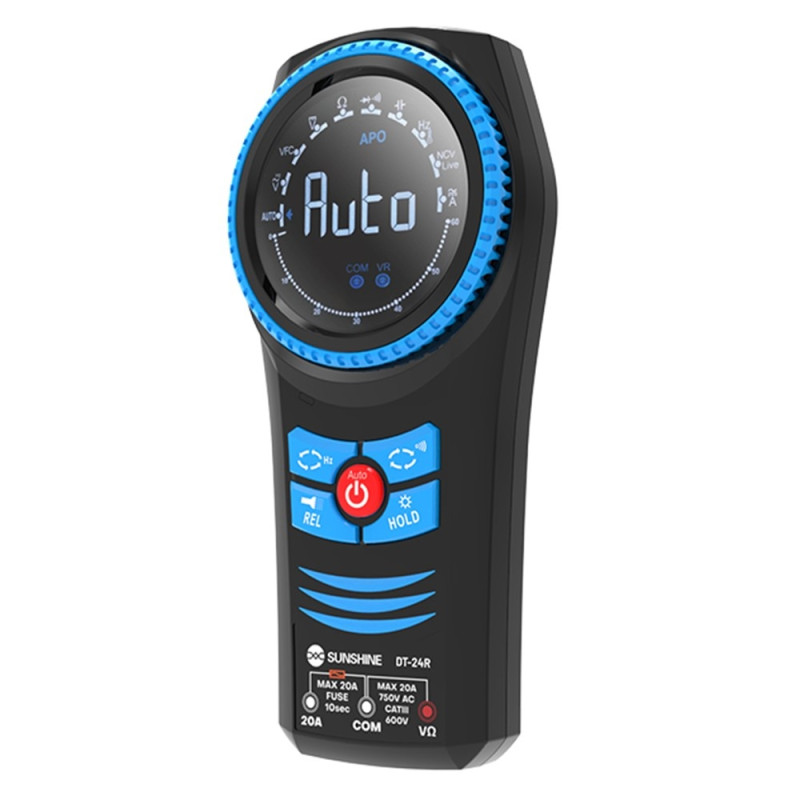 SUNSHINE Pyörivä yleismittari Auto Range Handheld Voltage Resistance Continuity Tester