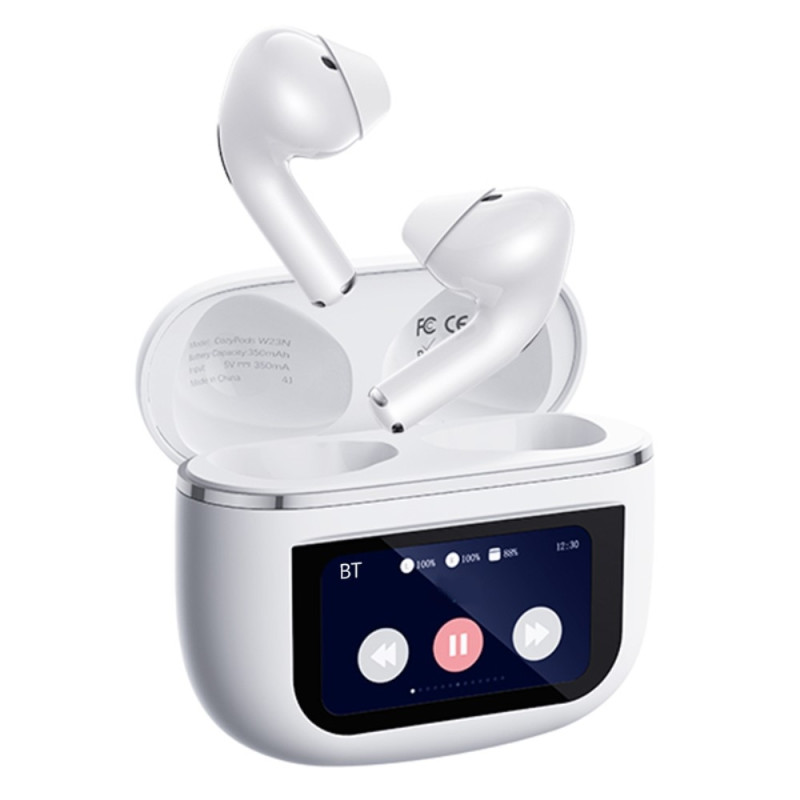 REMAX Cozypods True Wireless Earbuds Touch Screen ANC støjreducerende Bluetooth-hovedtelefoner - hvid