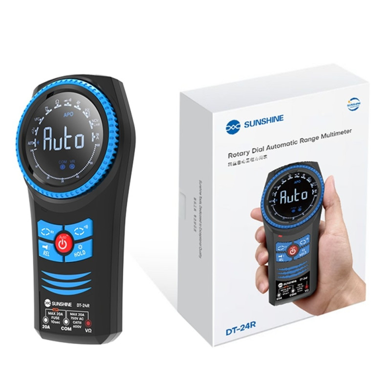 SUNSHINE Pyörivä yleismittari Auto Range Handheld Voltage Resistance Continuity Tester