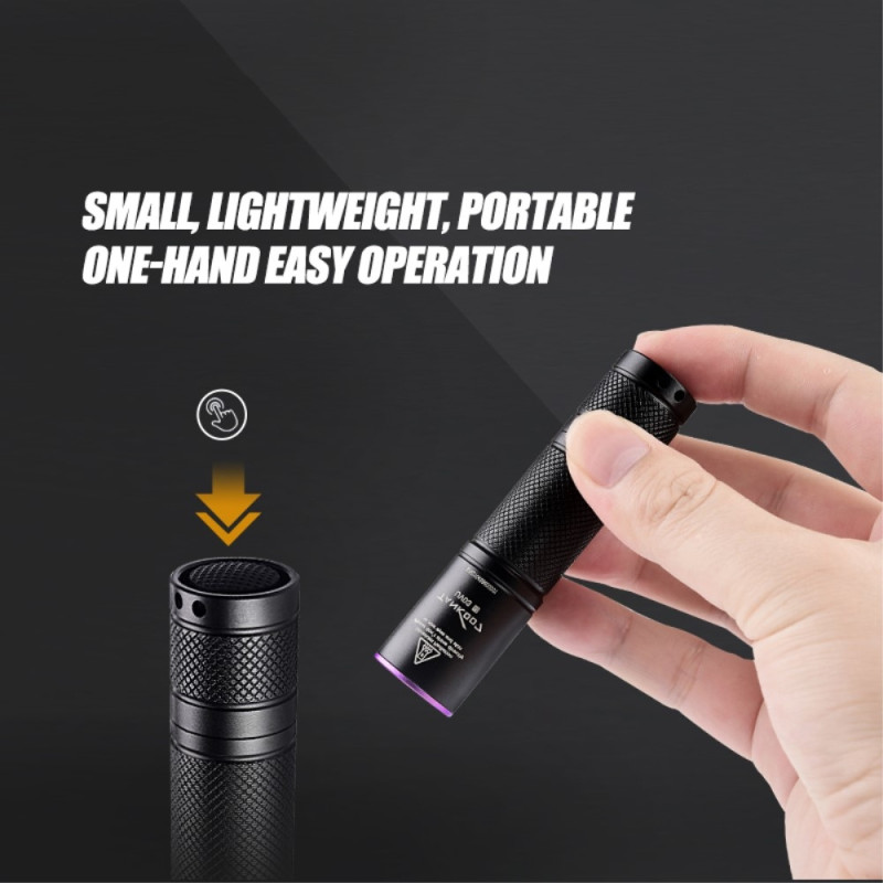 TANK007 365nm ultraviolettitaskulamppu kädessä pidettävä UV-taskulamppu valuutan tarkistamiseen