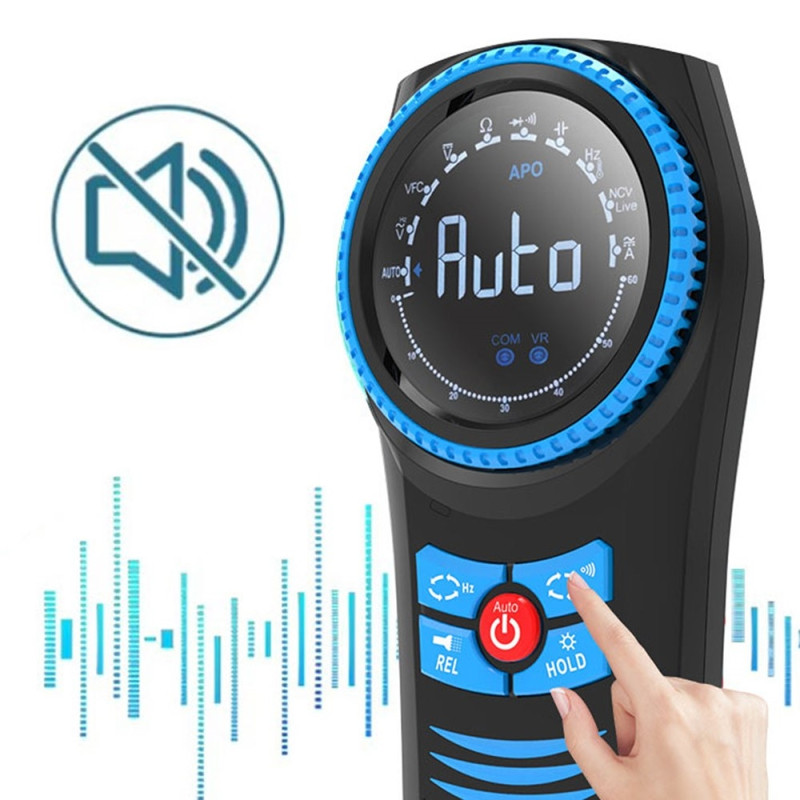 SUNSHINE Roterende Multimeter Auto Range Håndholdt spenningsmotstand Kontinuitetstester