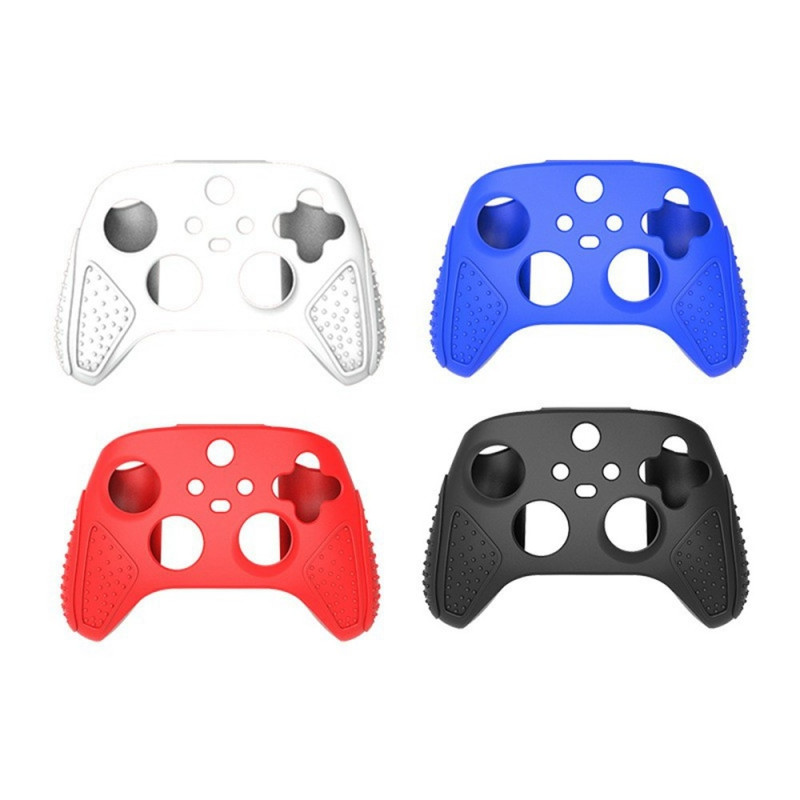 For Xbox Series S/X Game Controller Dustproof Silicone Protector Anti-slip Case - Black