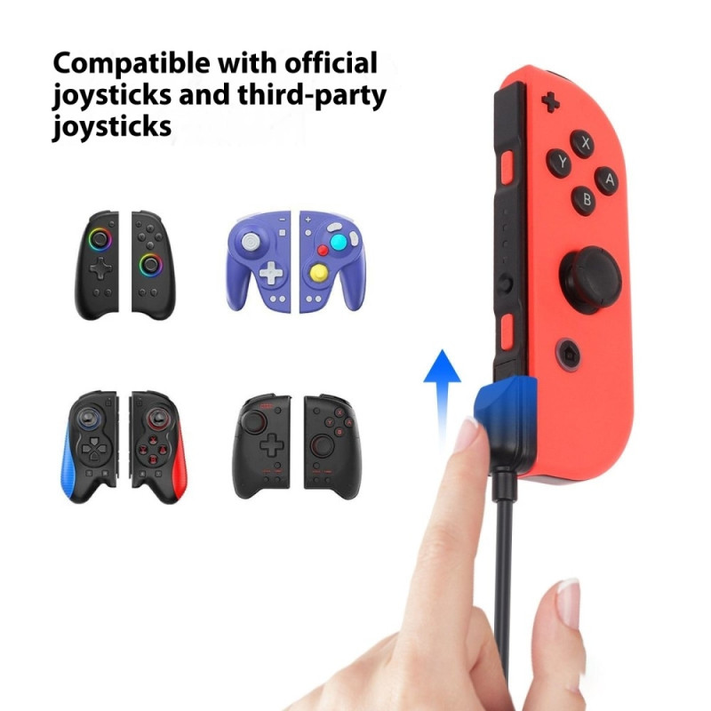 Opladerkabel kompatibelt med Nintendo Switch OLED Joy-Con Controller 2 i 1 USB