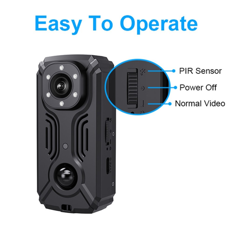 MD37 Video Recorder 2K Sport Camera Cykel med IR-CUT AP Hotspot