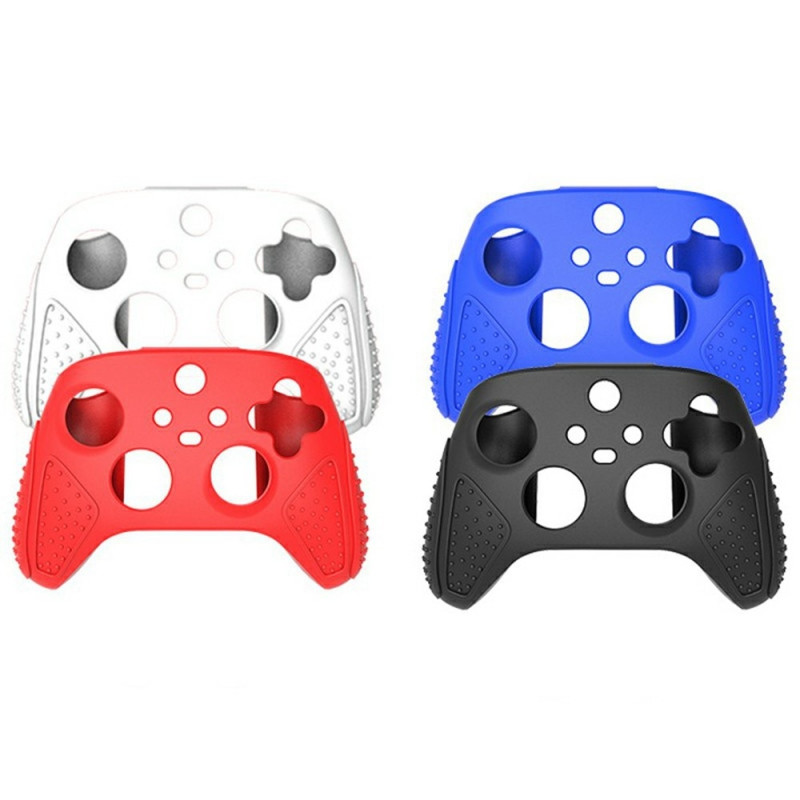 For Xbox Series S/X Game Controller Dustproof Silicone Protector Anti-slip Case - Red