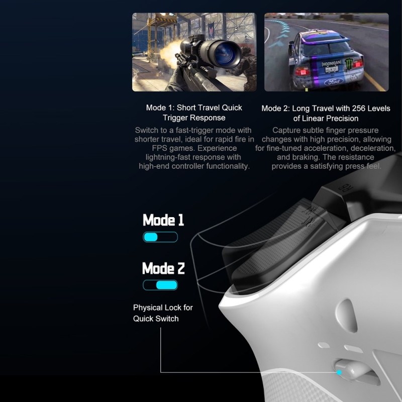 Bluetooth trådlös spelkontroll med mottagare Kompatibel med Steam PC Android iOS Nintendo Switch - Rosa