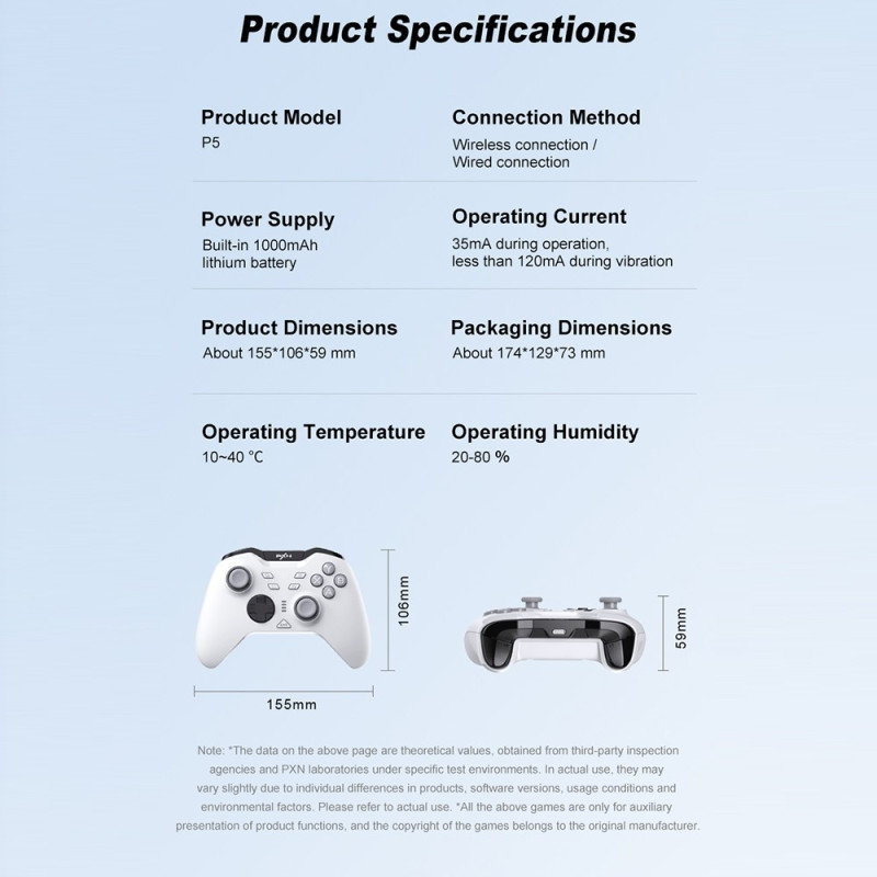 Langaton Bluetooth-peliohjain vastaanottimella Yhteensopiva Steam PC Android iOS Nintendo Switchin kanssa - Vaaleanpunainen