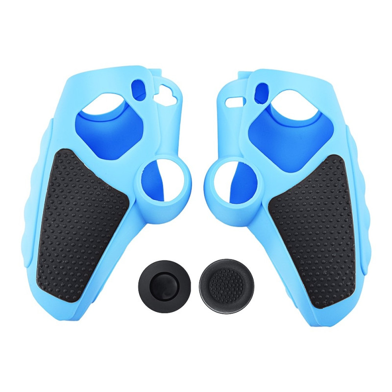 Playstation 5 / PS5 Silicone Skin Cover Case Anti-Slip Protection + Joystick Caps - Blue