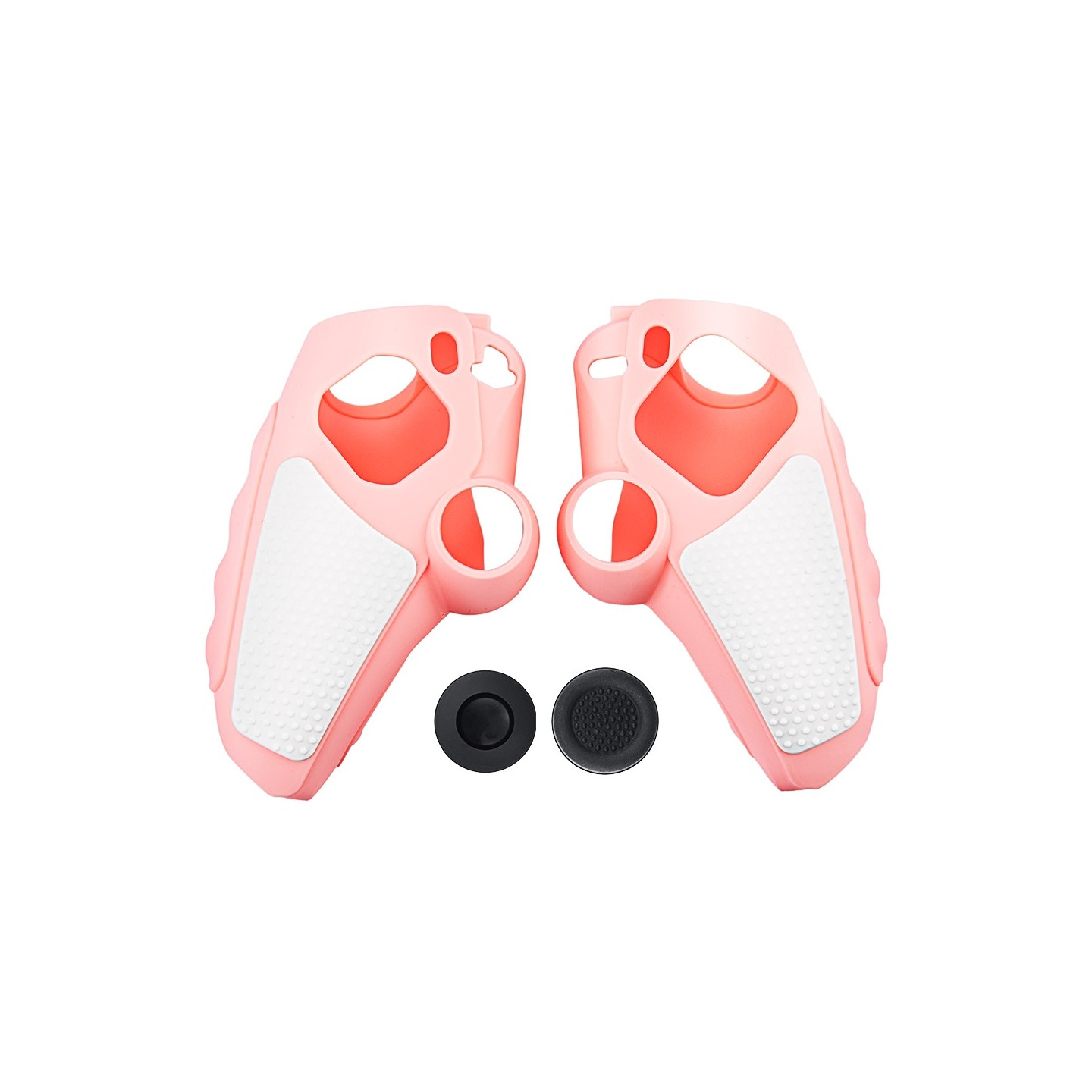 Playstation 5 / PS5 Silikon Skin Skal Fodral Anti-Slip Skydd + Joystick Caps - Rosa