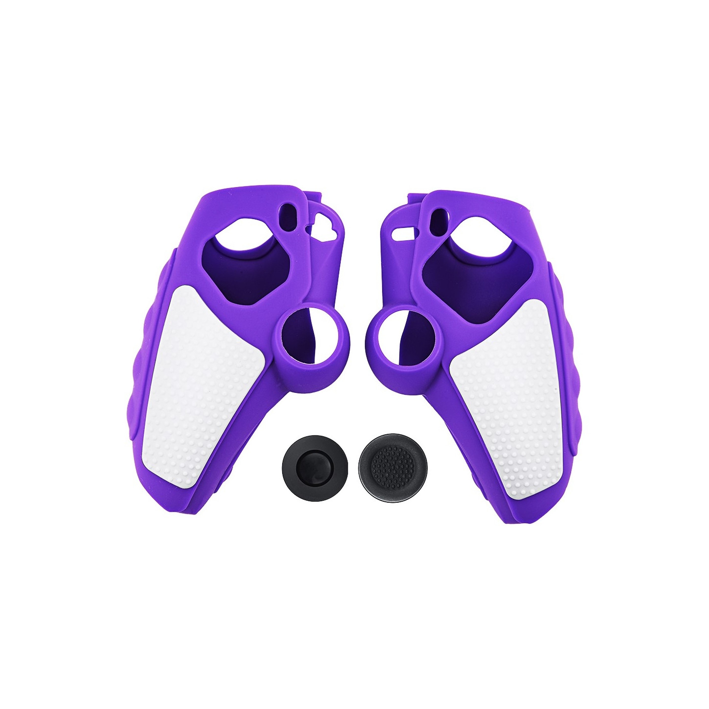 Playstation 5 / PS5 Silicone Skin Cover Case Anti-Slip Protection + Joystick Caps - Purple